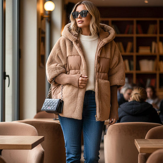 Cozevia – Women’s Quilted Hooded Jacket, Oversized Fit