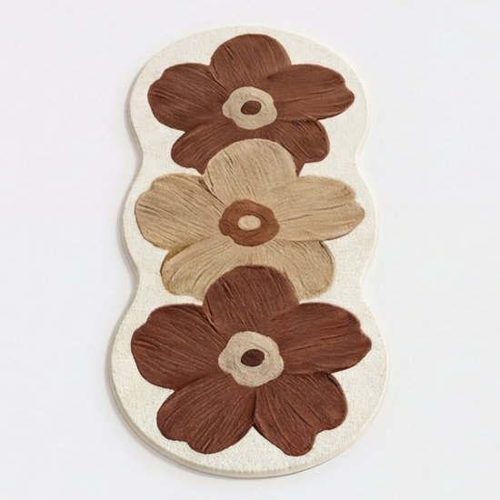 Bloomora – Sculpted Floral Accent Rug