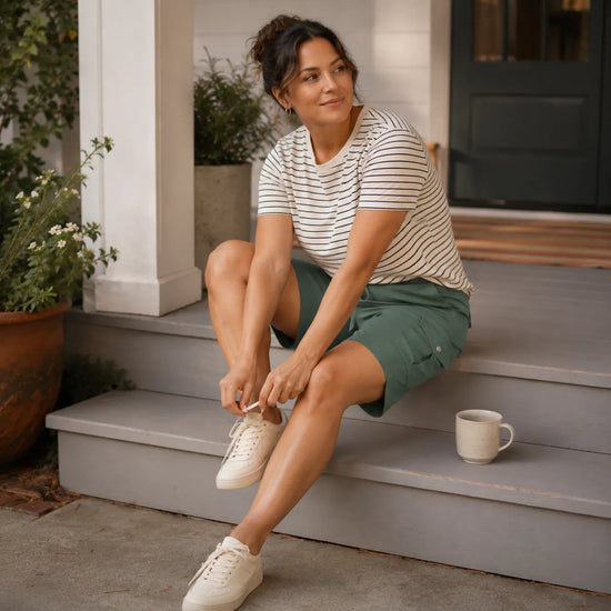 Brevelle – Quick-Dry Cargo Shorts for Women with 6 Pockets and Drawstring Waist