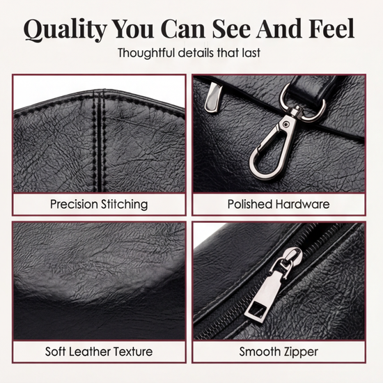 Carria - Soft Leather Crossbody With 3 Compartments