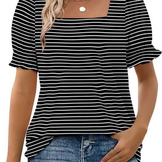 Easeen - Comfy, Covered & Square-Neck Top