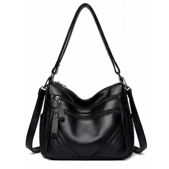 Carria - Soft Leather Multi Pocket Shoulder Bag