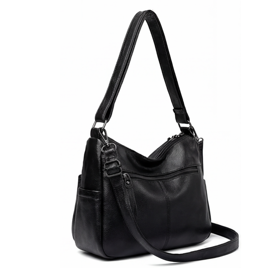 Carria - Soft Leather Multi Pocket Shoulder Bag