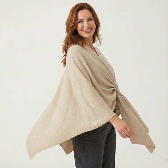 Aurelyn – Crossover Knit Wrap Shawl