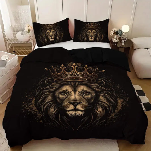 Dreamvera – Safari Lion Bedding Set, Duvet Cover & Pillowcases