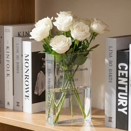 Florenza – Transparent Book Vase for Flowers