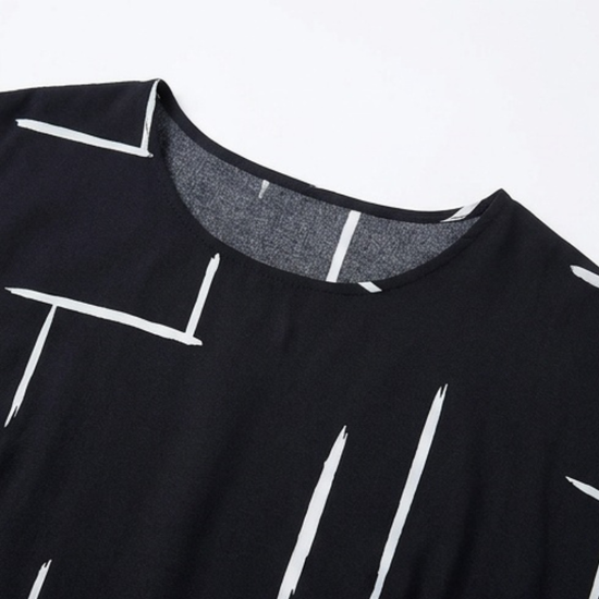 Elunara – Women's Pocketed Dolman Dress with Abstract Print