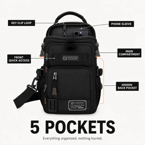 Cargolo – Adjustable Chest Sling Bag Multi-Pockets