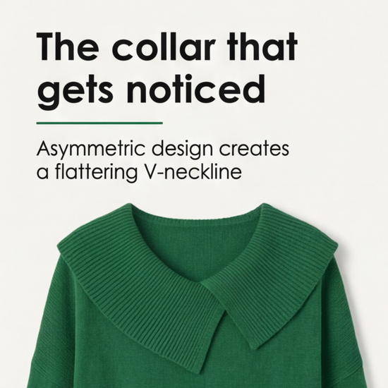 Collara – Asymmetric Collar Knit Sweater