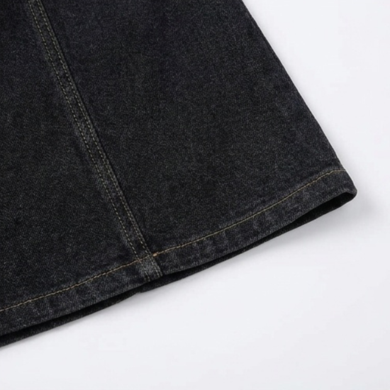 Denim V-Neck Pocket Dress - image 10