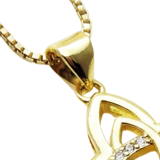 Elowen – Crystal Celtic Knot Necklace