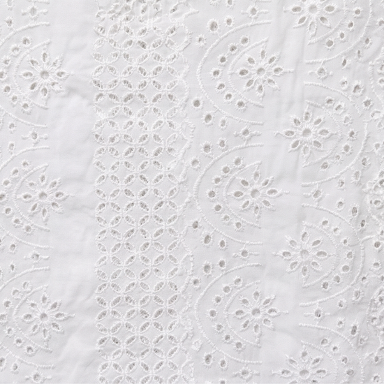 Florelle – Embroidered Eyelet Button Blouse