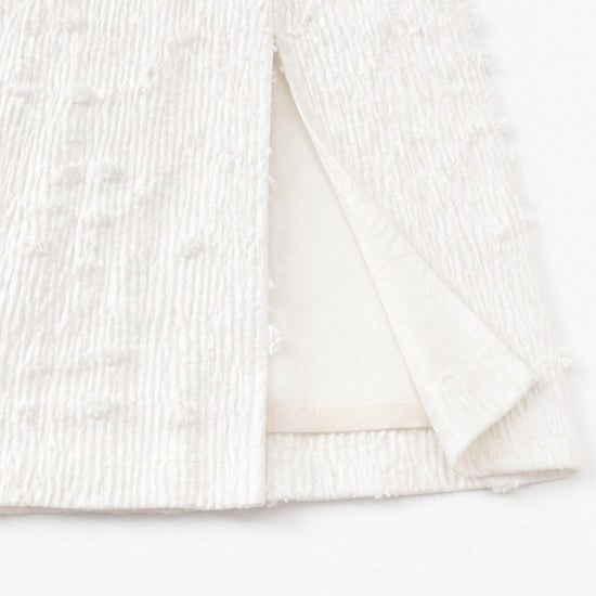 Aveline – Textured Square Neck Maxi Dress with Back Bow