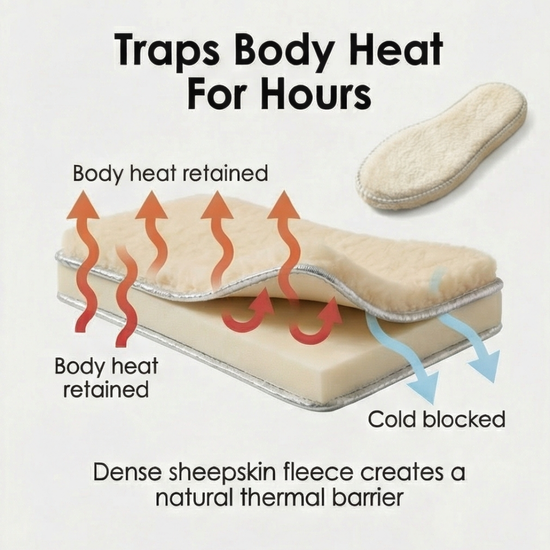Cozystep – Plush Sheepskin Insoles for Warm Winter Feet