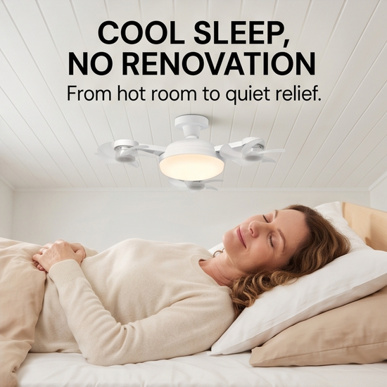 Aerolux – 4-Fan LED Ceiling Light for Hot Rooms