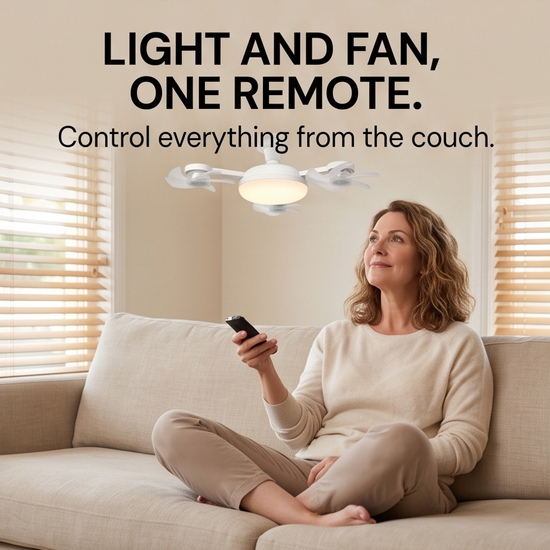 Aerolux – 4-Fan LED Ceiling Light for Hot Rooms