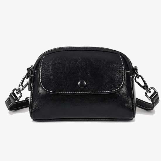 Bellana – Glossy Genuine Leather Shoulder Bag for Women