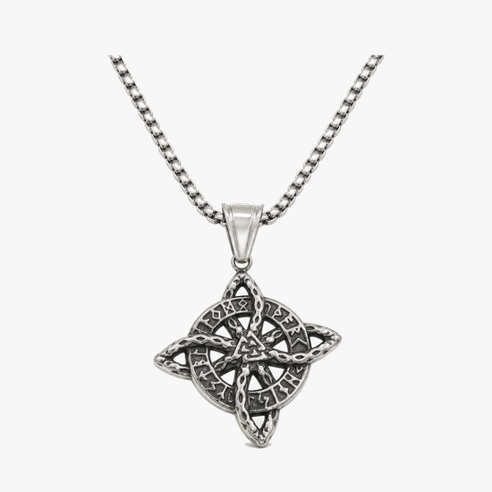 Elowen – Crystal Celtic Knot Necklace