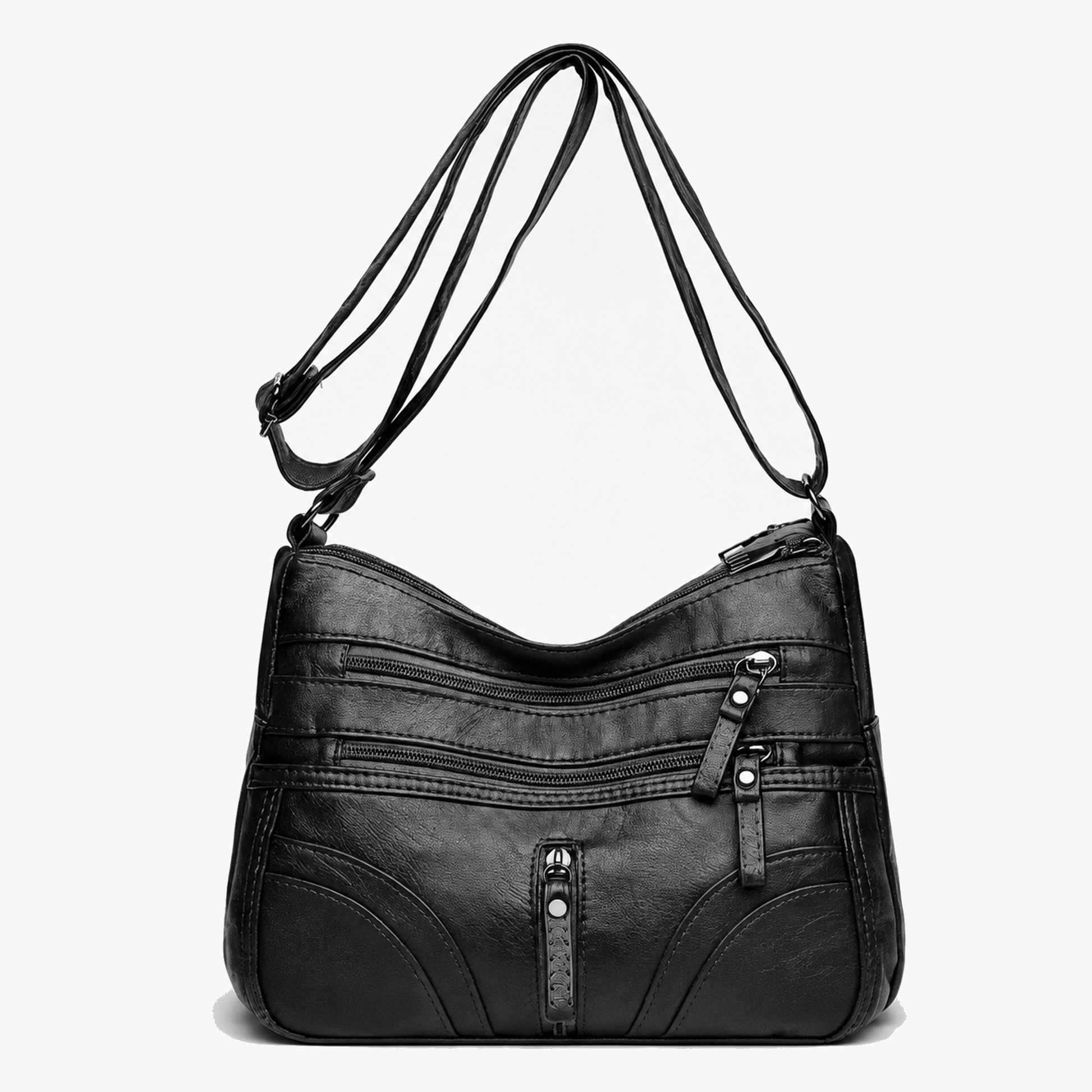 Caressa – Soft Leather Multi Pocket Crossbody Bag