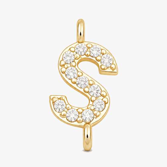 Aurela – Sparkling Initial Cross Necklace