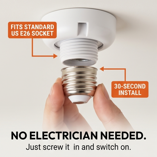 Breezo – Screw-In Ceiling Fan with LED Light