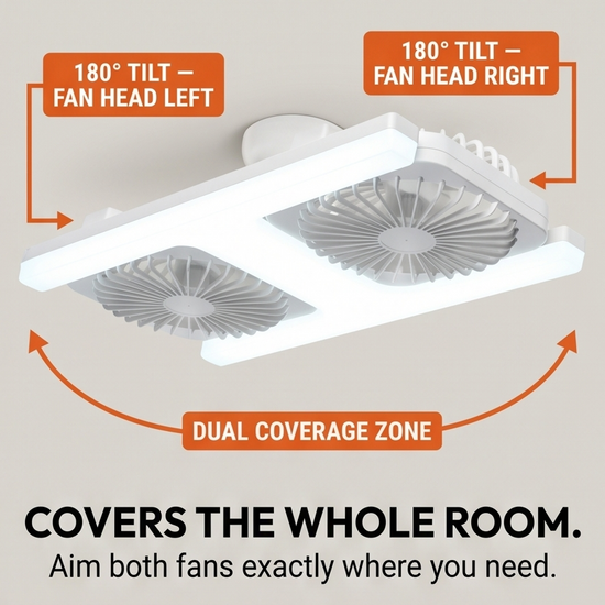 Breezo – Screw-In Ceiling Fan with LED Light