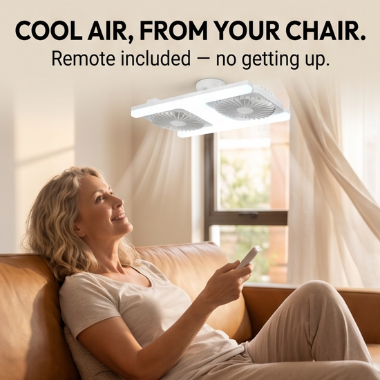 Breezo – Screw-In Ceiling Fan with LED Light