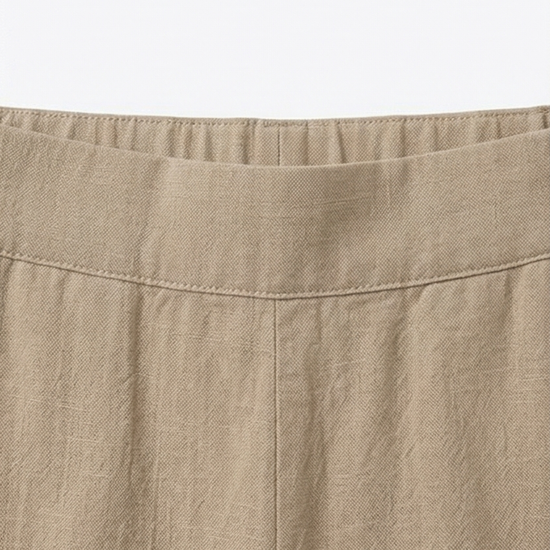 Brezia – Women's Asymmetric Linen Blend Cropped Pants