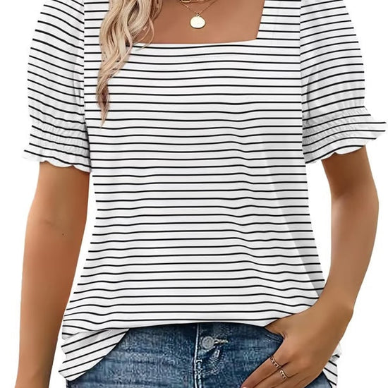 Easeen - Comfy, Covered & Square-Neck Top