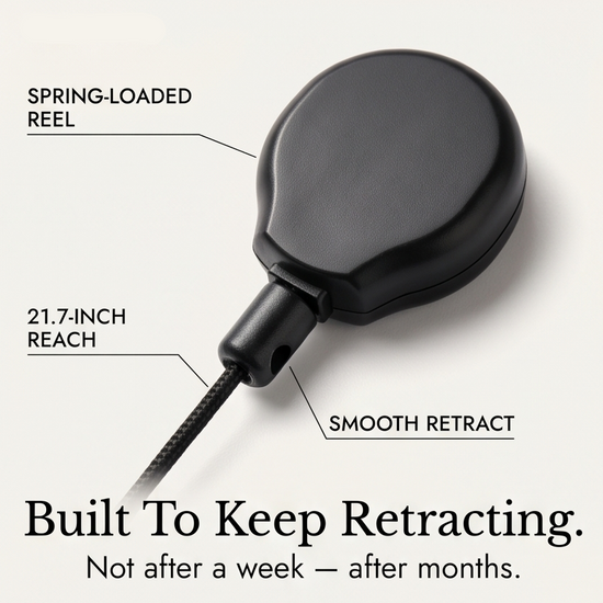 Carden – Retractable faux leather badge holder