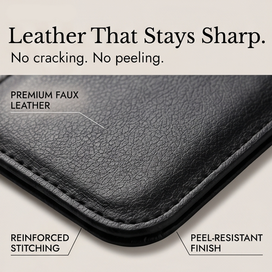 Carden – Retractable faux leather badge holder