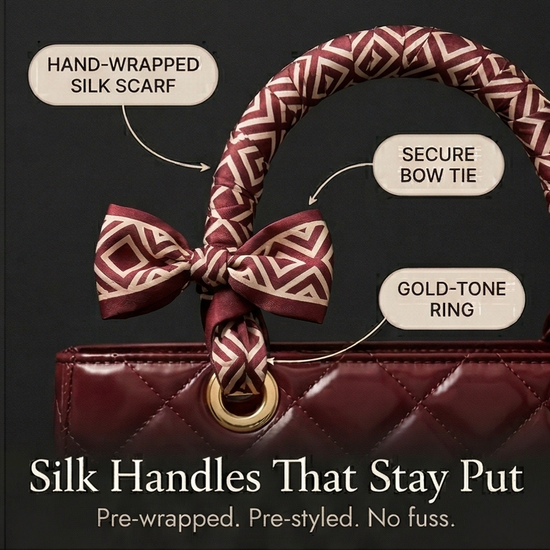 Belaire – Quilted Handbag with Silk Scarf Handles