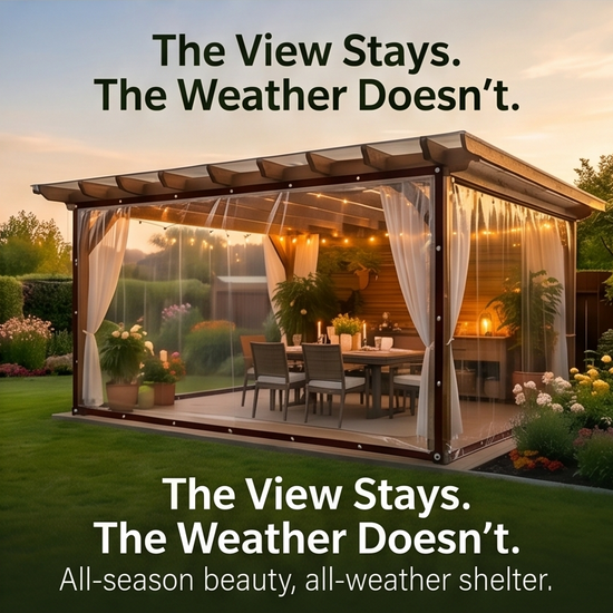 Clearvana – Clear Heavy-Duty Patio Tarp