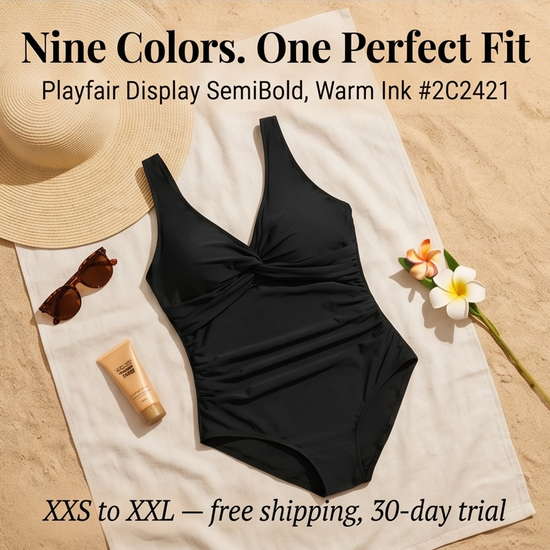Curvalia – Tummy Control One Piece Swimsuit