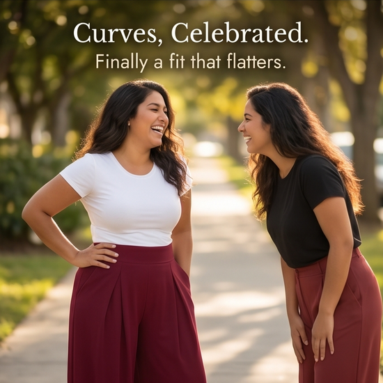 Curvella – Women's Flowy Pleated Palazzo Pants
