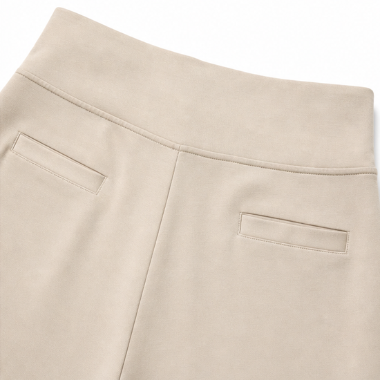 Everalyn – High-Waisted Stretch Cropped Wide-Leg Capris with Pockets