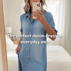 The denim dress that finally works for everything