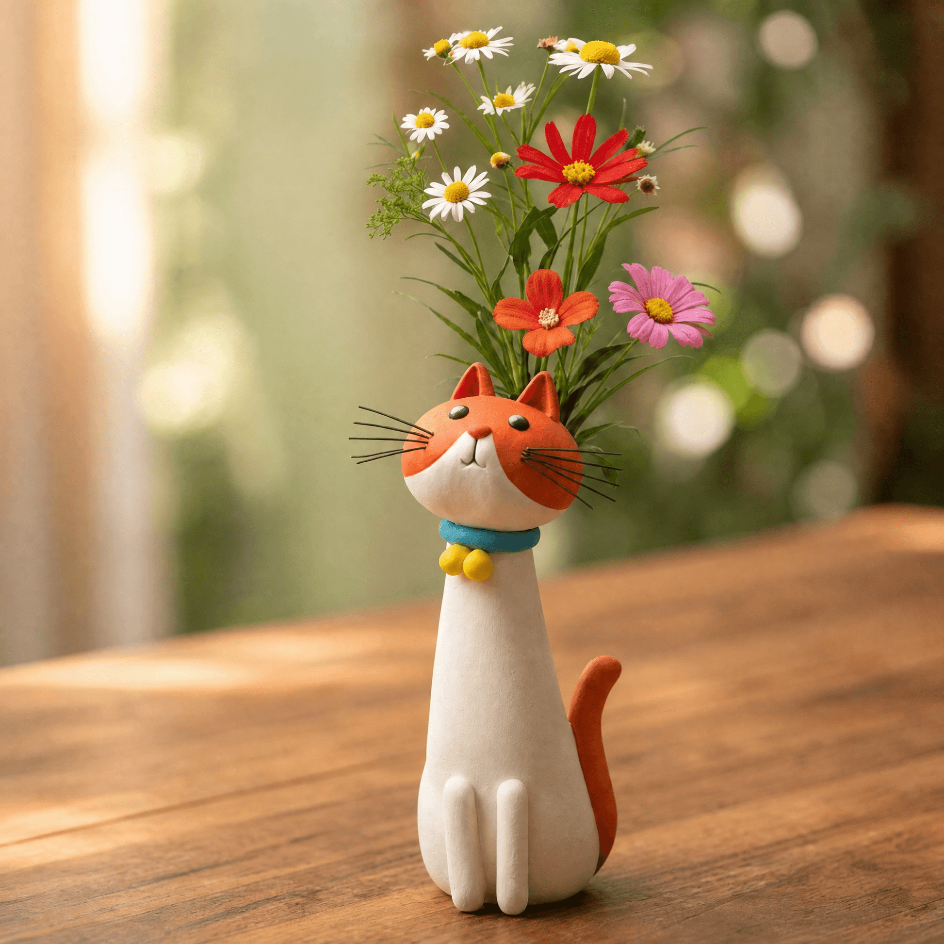 Felina – Handmade Ceramic Cat Flower Vase