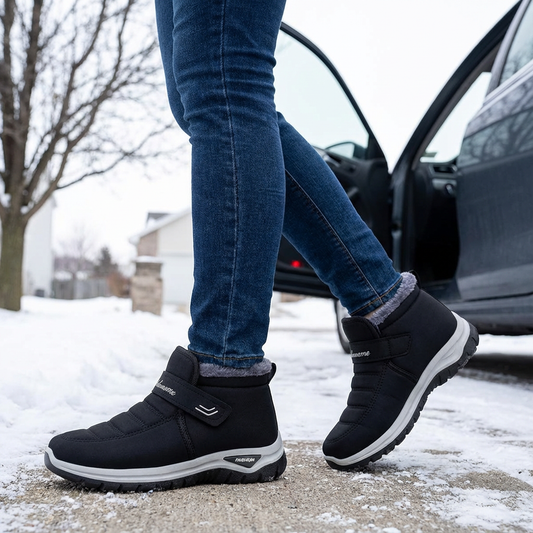 Cozara - Fur Lined Slip On Winter Boots