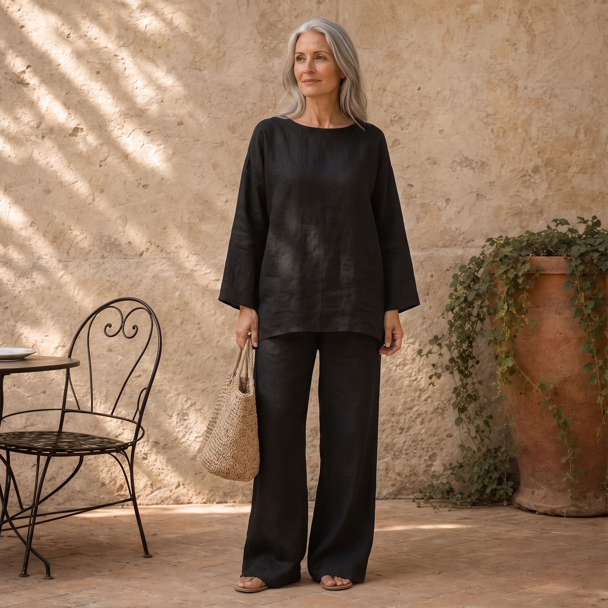 Relaxed Two-Piece Set - Black