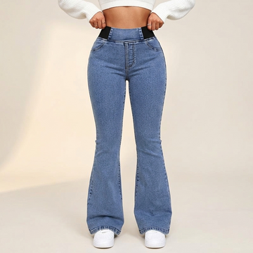 Curvela – Women's High Waist Stretch Flare Jeans