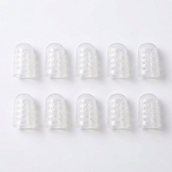 Feeluxe – Breathable Silicone Toe Caps for All Day Comfort (10 Pieces)
