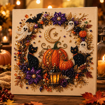Beadory – Halloween Pearl-like Bead Craft Kit, Cozy Wall Art DIY