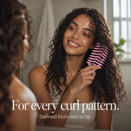 Curliza – Ventilated Curly Hair Brush with Boar Bristles for Defined Ringlets