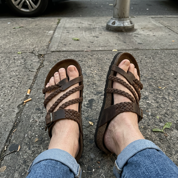 Customer photo of the leather summer sandals