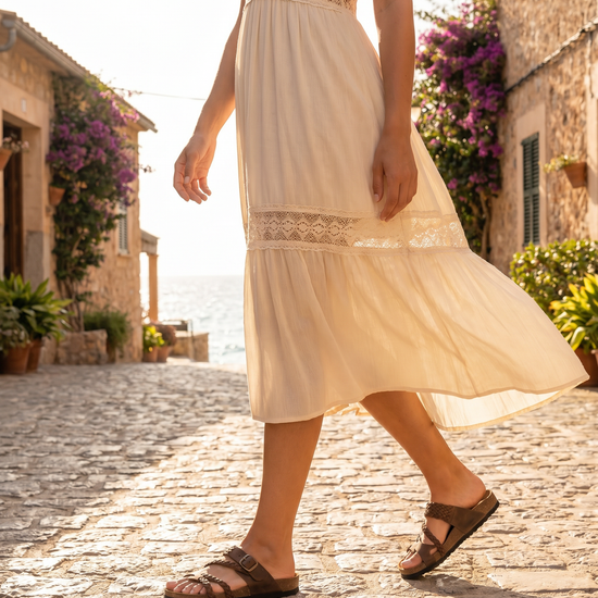 Leather Summer Sandals - lifestyle