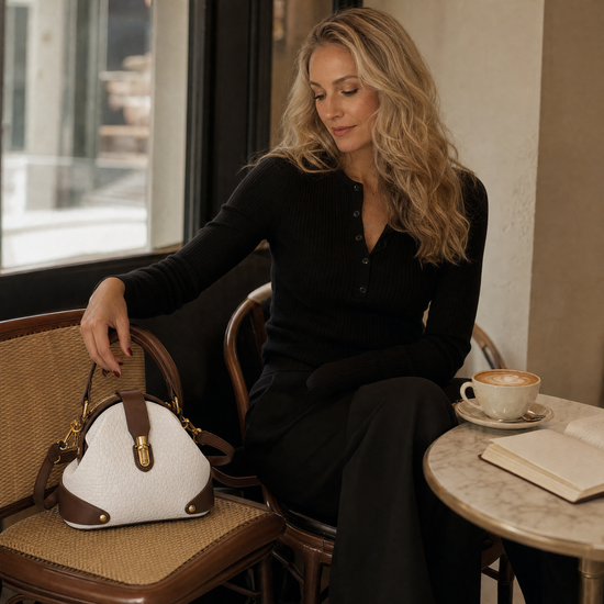 Cola – Two-Tone Leather Handbag for Day to Night