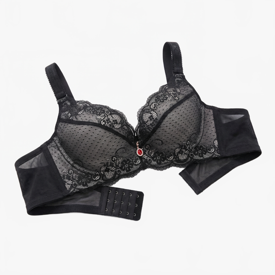 Florelle – Women's Lace Push-Up Bra with Side Smoothing Wings