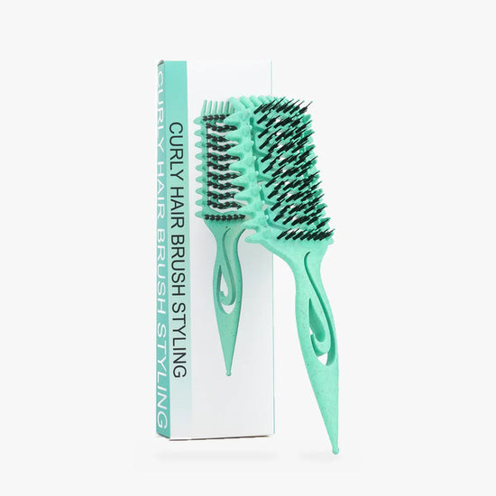 Curliza – Ventilated Curly Hair Brush with Boar Bristles for Defined Ringlets