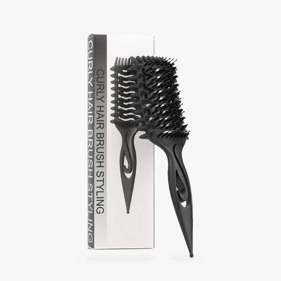 Curliza – Ventilated Curly Hair Brush with Boar Bristles for Defined Ringlets
